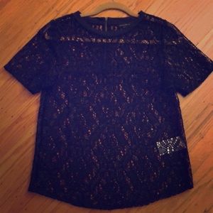 BR knitted mesh shirt
